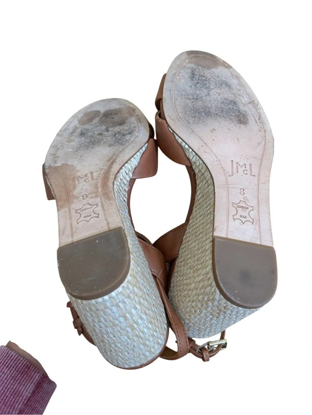 J. McLaughlin Leeann Leather Wedge Heels size 8